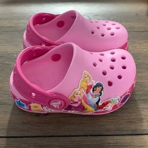 Toddler girls light up crocs.  Size 6